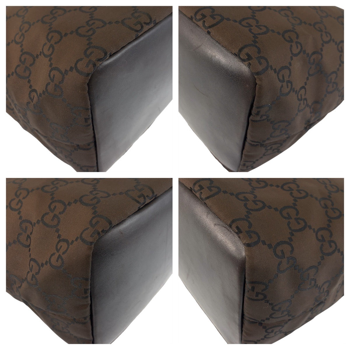 18921
GUCCI Bamboo GG Pattern Brown Nylon 000 0531 Shoulder Bag Women's ABP34
