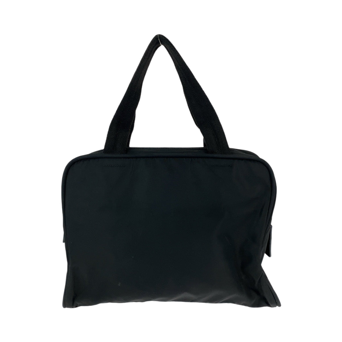 18923
PRADA プラダ 三角ロゴプレート ブラック 黒 シルバー金具 ナイロン ハンドバッグ ショルダーバッグ  レディース AB