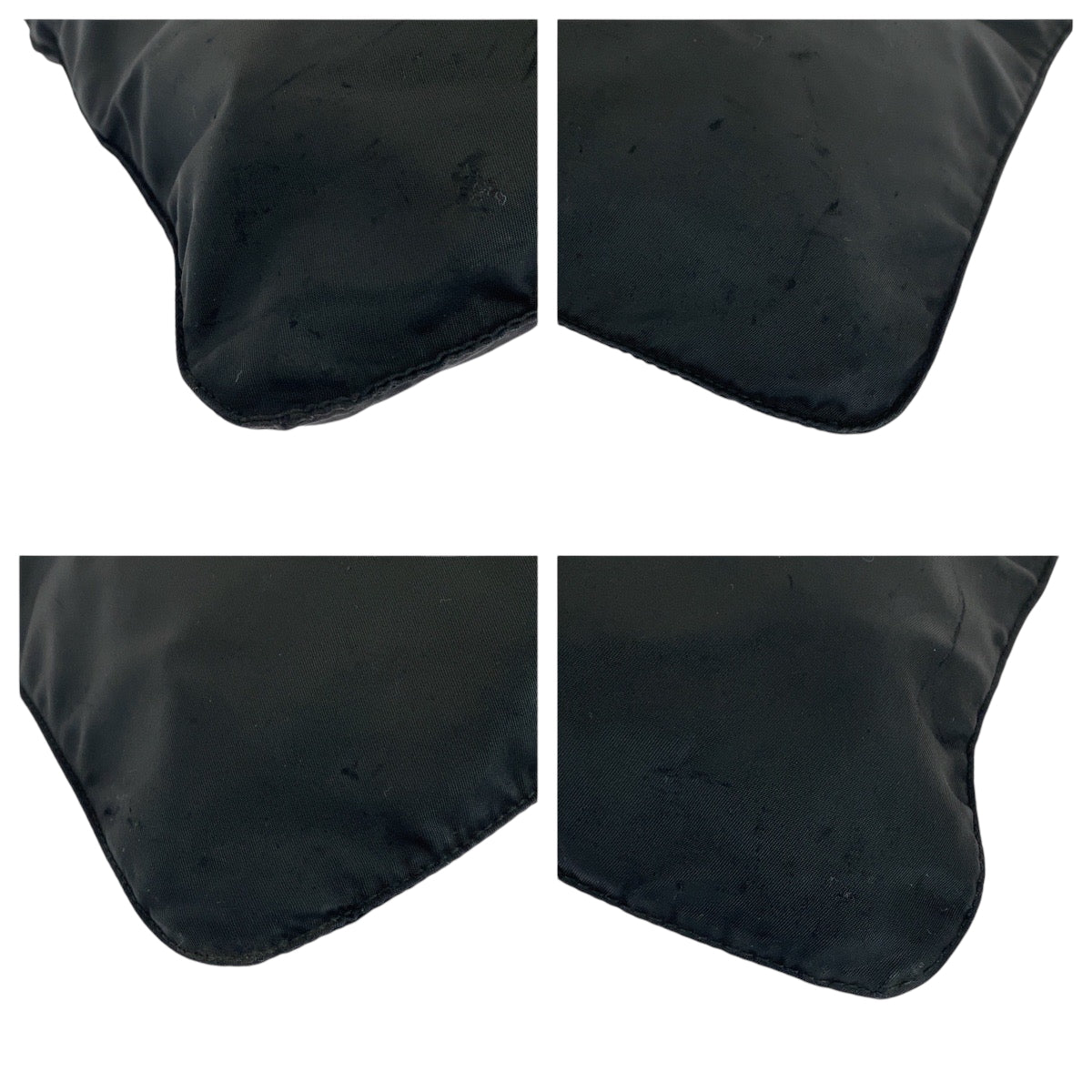 18928
PRADA プラダ テスート 三角ロゴプレート ブラック 黒 シルバー金具 ナイロン ショルダーバッグ ポシェット  レディース AB