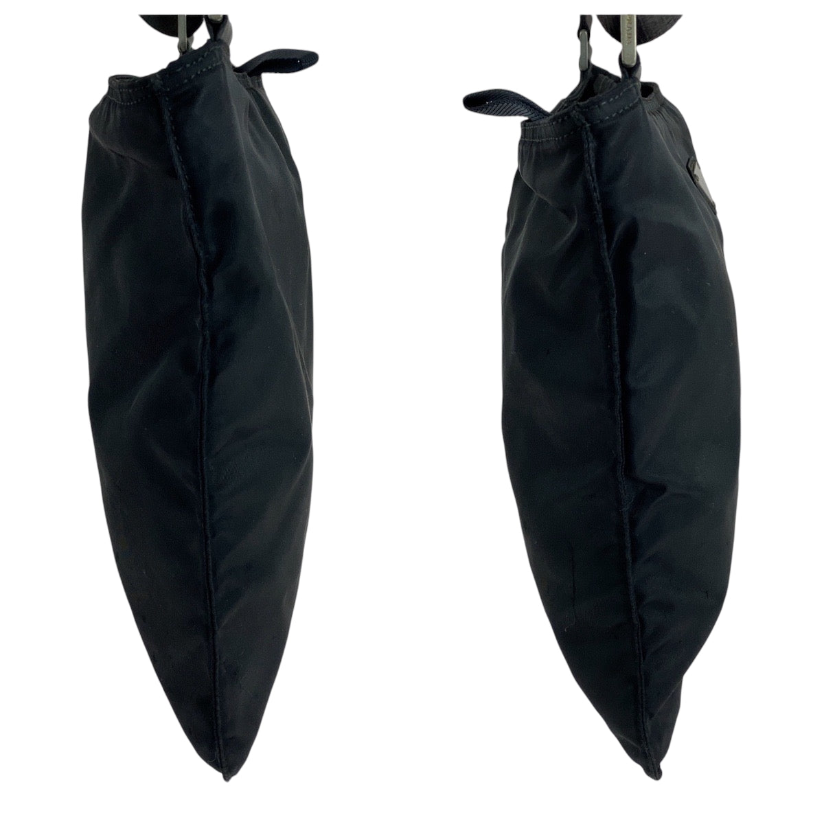 18928
PRADA プラダ テスート 三角ロゴプレート ブラック 黒 シルバー金具 ナイロン ショルダーバッグ ポシェット  レディース AB