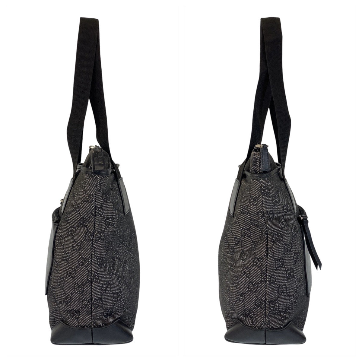 18939
GUCCI Black GG Canvas / Leather 28893 Tote Bag Shoulder Bag Ladies AB28