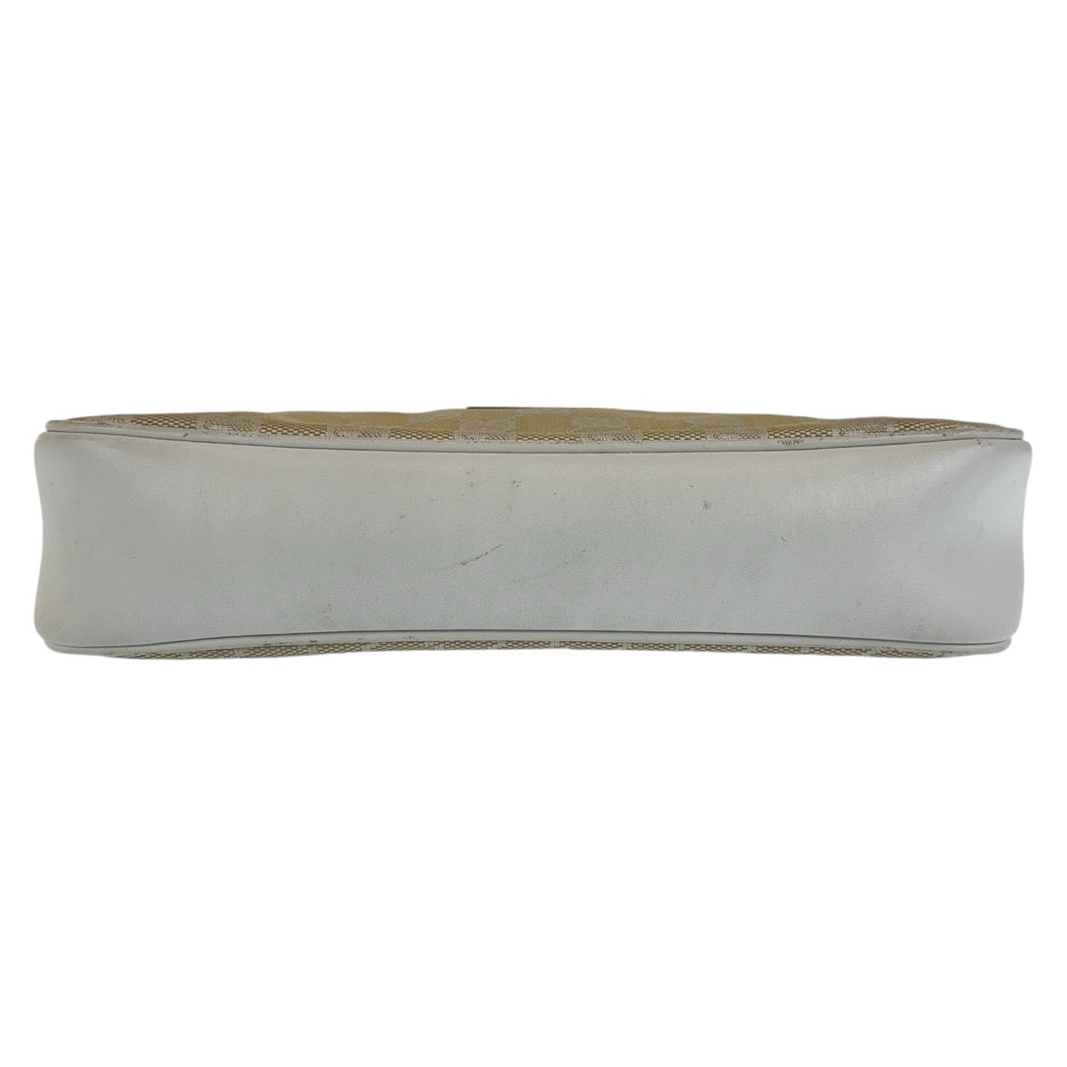 18943
GUCCI Gucci Bamboo White Beige Silver Hardware GG Canvas / Leather 001 3870 Shoulder Bag Handbag Accessory Pouch Ladies AB30