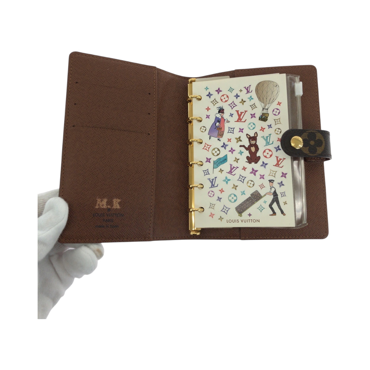 18947
LOUIS VUITTON ルイヴィトン モノグラム アジェンダPM ブラウン ゴールド金具 PVC R20005 手帳カバー  ABP10