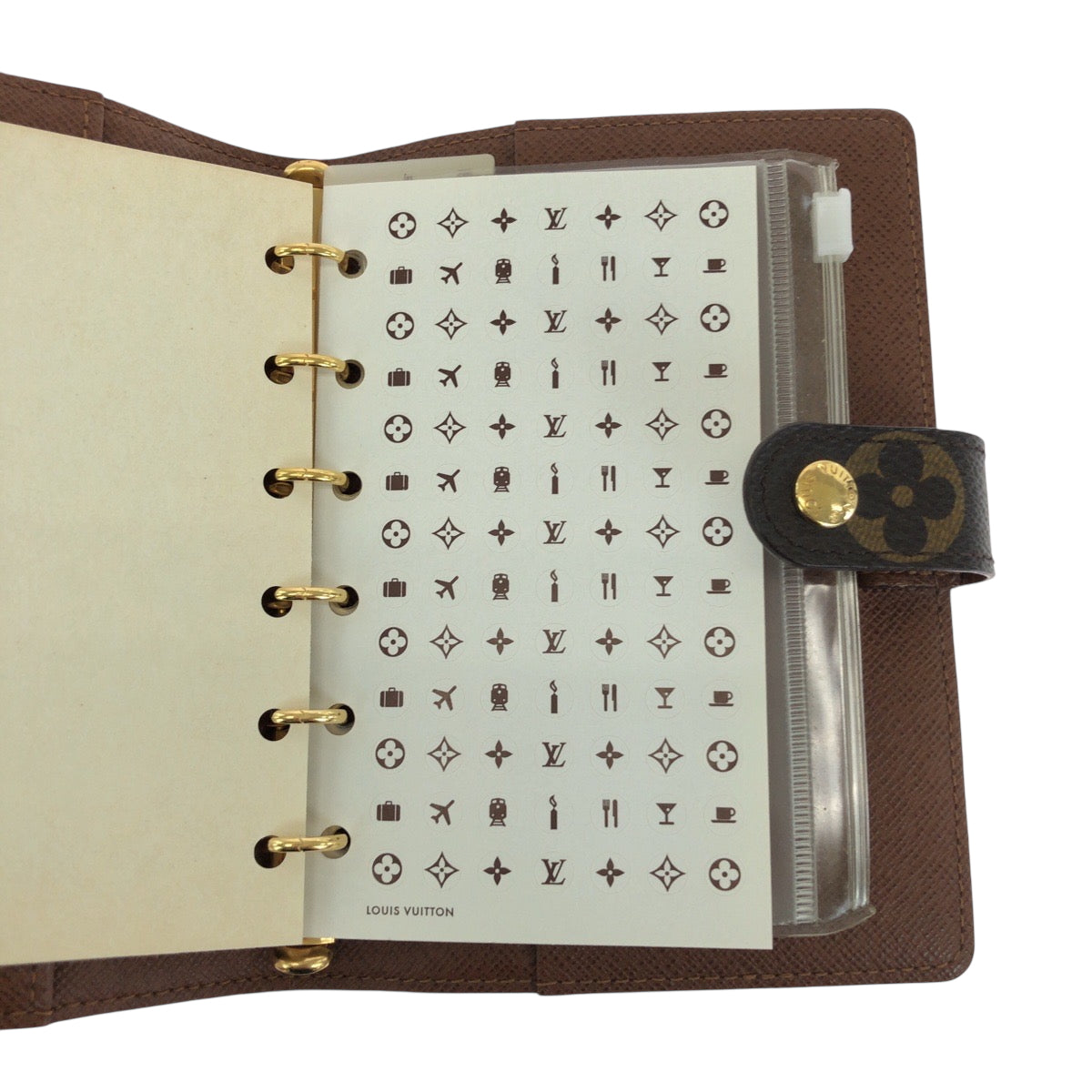 18947
LOUIS VUITTON ルイヴィトン モノグラム アジェンダPM ブラウン ゴールド金具 PVC R20005 手帳カバー  ABP10