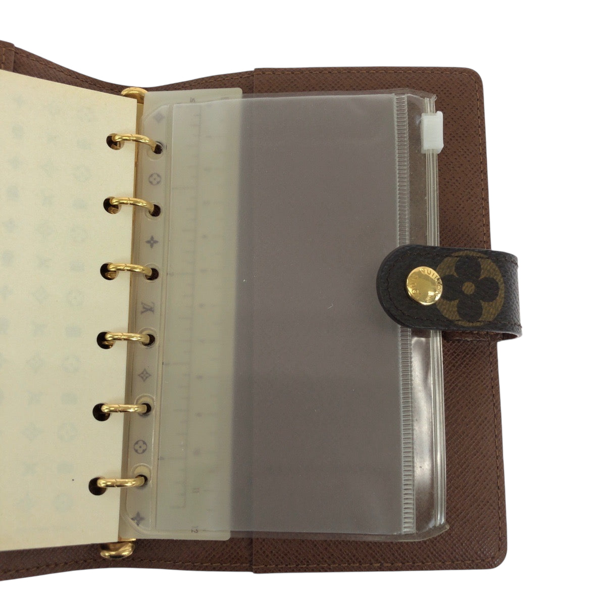 18947
LOUIS VUITTON ルイヴィトン モノグラム アジェンダPM ブラウン ゴールド金具 PVC R20005 手帳カバー  ABP10