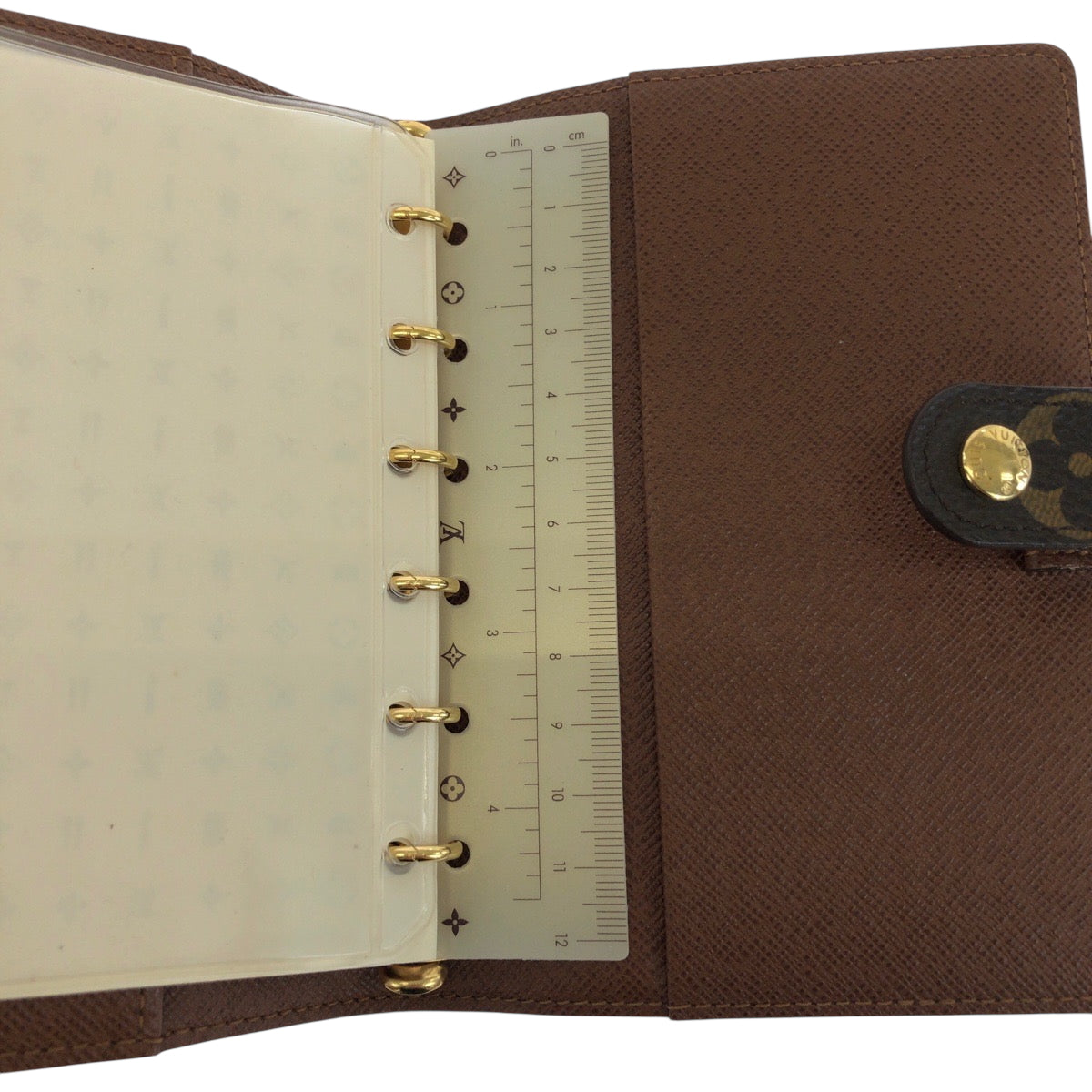 18947
LOUIS VUITTON ルイヴィトン モノグラム アジェンダPM ブラウン ゴールド金具 PVC R20005 手帳カバー  ABP10
