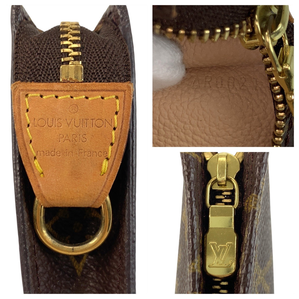 18948
LOUIS VUITTON ルイヴィトン モノグラム ポッシュ トワレット15 ブラウン ゴールド金具 PVC M47546 ポーチ  レディース ABP16