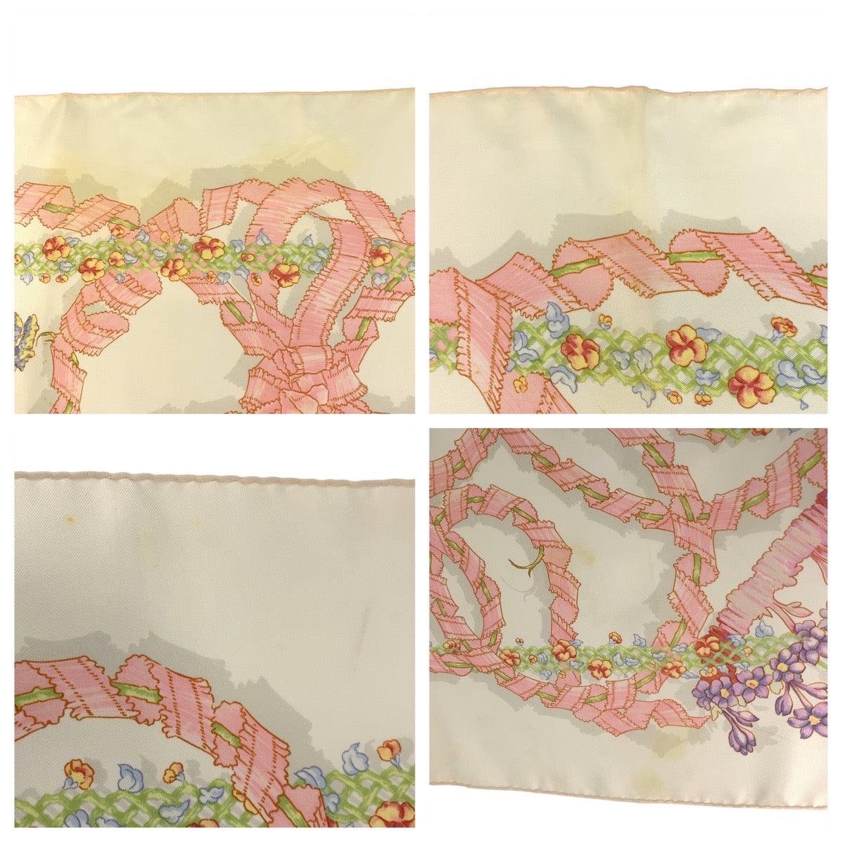 18953
HERMES エルメス LE SACRE DU PRINTEMPS カレ90 アイボリー ピンク シルク スカーフ 大判スカーフ レディース AB16