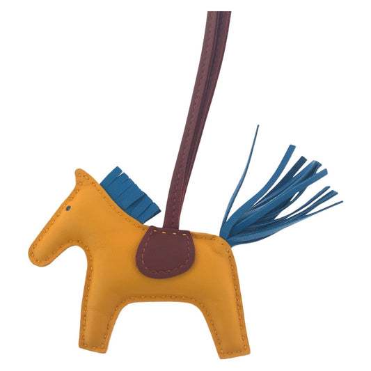 18965
HERMES エルメス ロデオチャームPM 男女兼用 イエロー マルチカラー アニョーミロ バッグチャーム キーホルダー A刻印  レディース A48