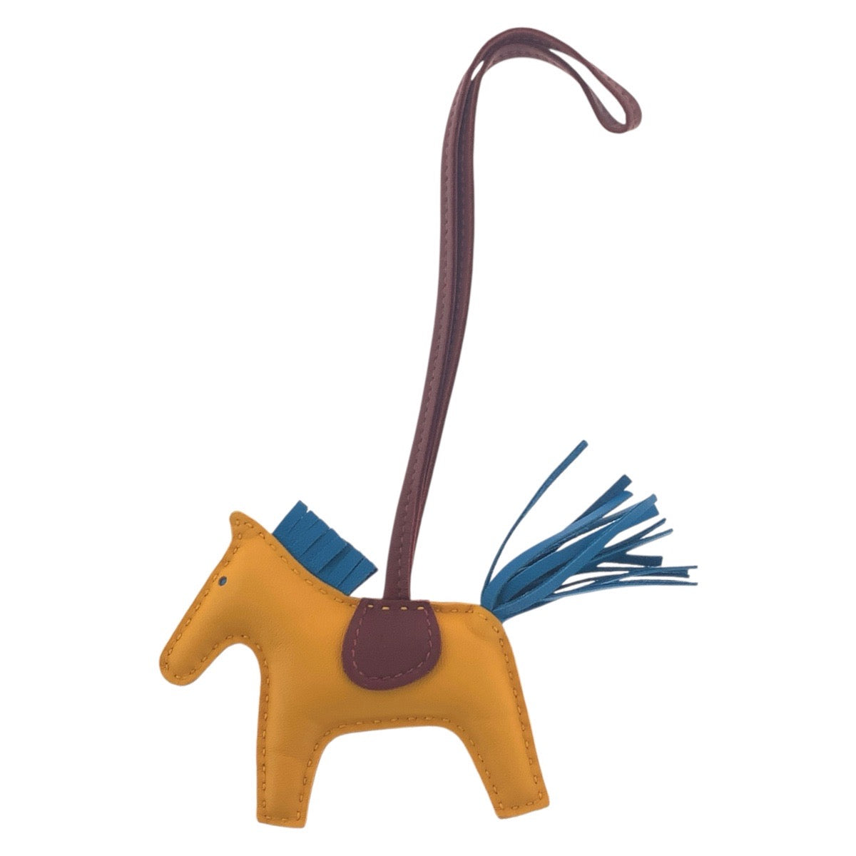 18965
HERMES エルメス ロデオチャームPM 男女兼用 イエロー マルチカラー アニョーミロ バッグチャーム キーホルダー A刻印  レディース A48