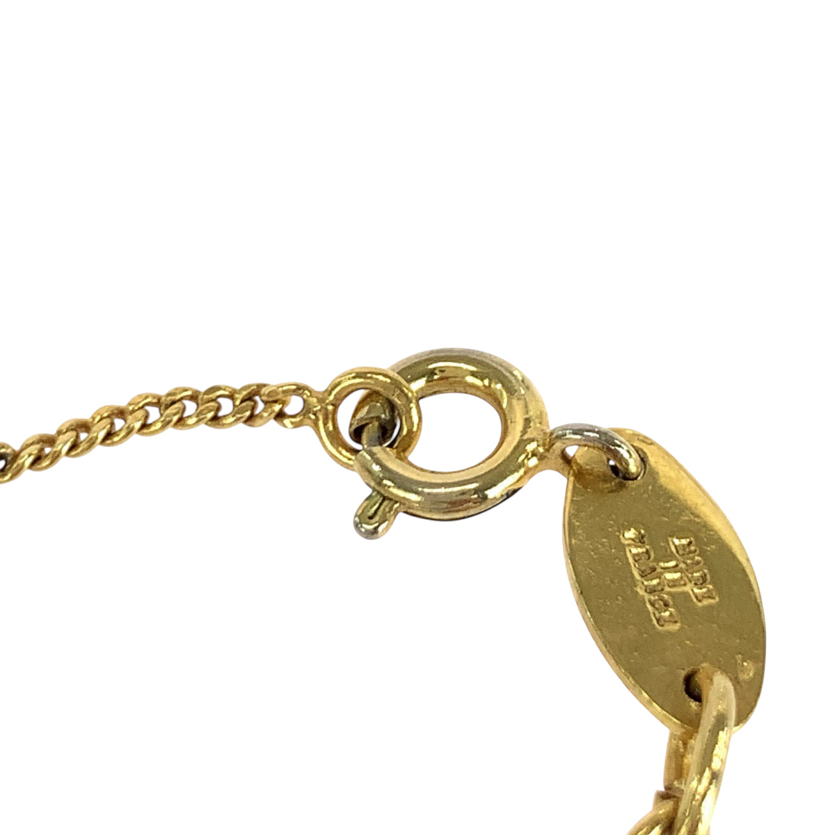 18966
CHANEL シャネル トリプルココマーク ラインストーン ゴールド メッキ ブレスレット  レディース A48