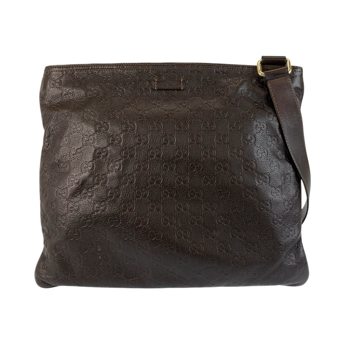 18970
GUCCI グッチ グッチシマ Brown Silver Hardware Leather 201446 Shoulder Bag Messenger Bag Unisex Men's ABP45