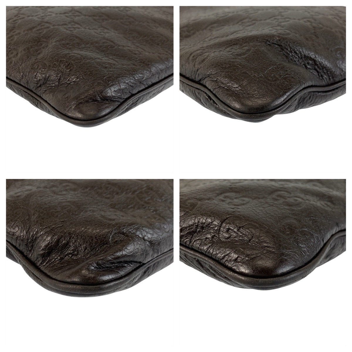 18970
GUCCI グッチ グッチシマ Brown Silver Hardware Leather 201446 Shoulder Bag Messenger Bag Unisex Men's ABP45