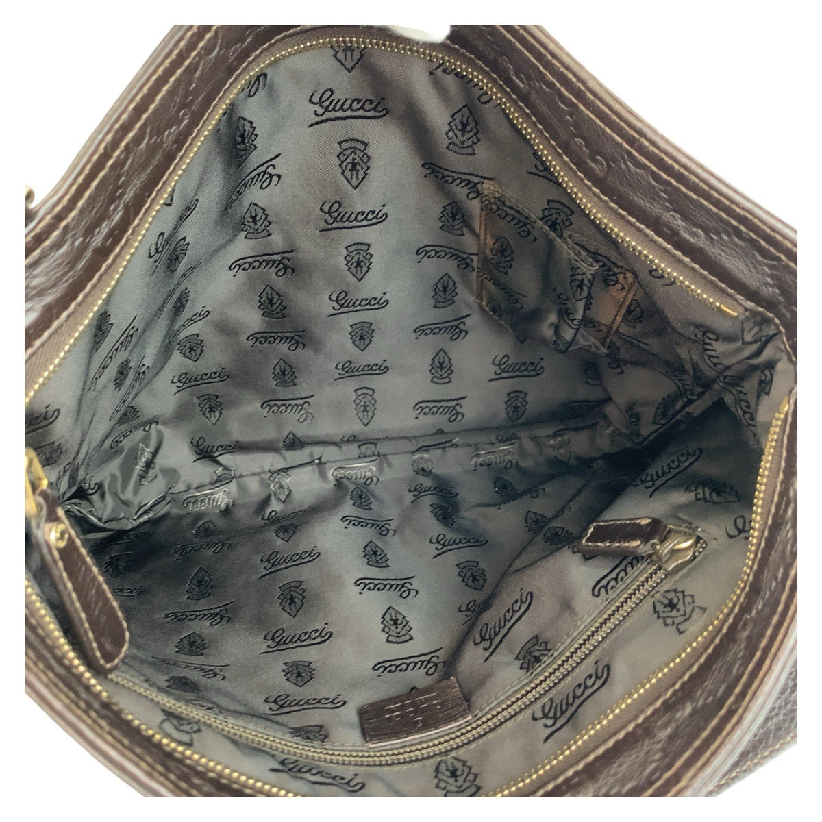 18970
GUCCI グッチ グッチシマ Brown Silver Hardware Leather 201446 Shoulder Bag Messenger Bag Unisex Men's ABP45