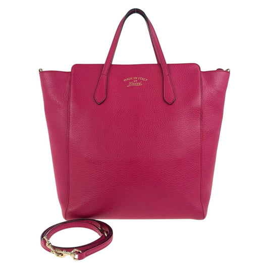 18973
GUCCI グッチ スウィング ピンク ゴールド金具 レザー 368824 トートバッグ ショルダーバッグ 2way レディース AB50