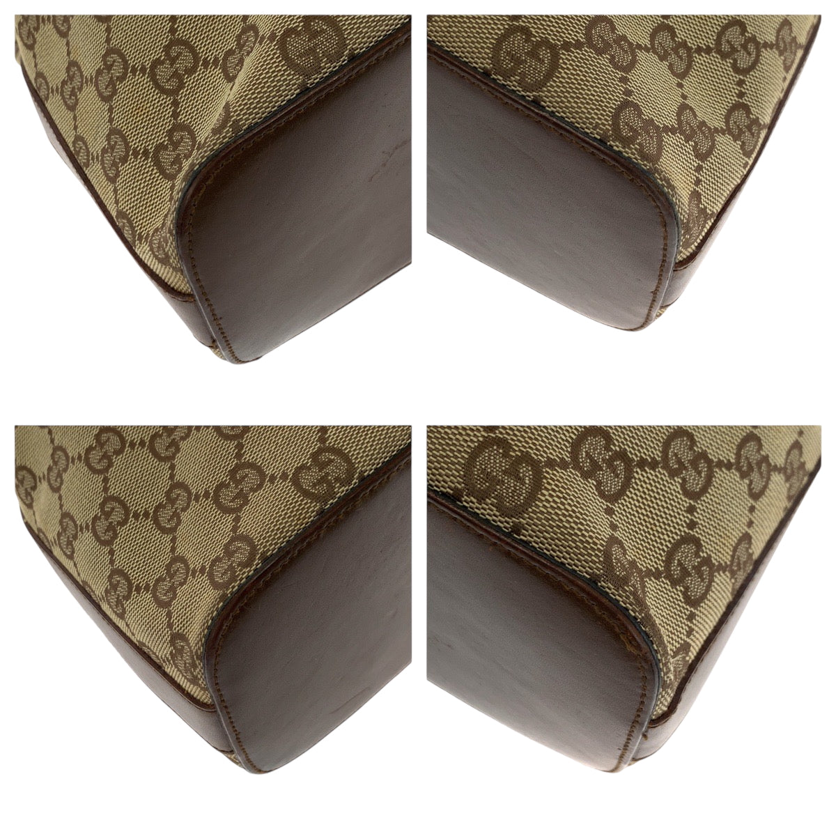 18974
GUCCI グッチ ベージュ ブラウン シルバー金具 GGキャンバス 001 3814 ショルダーバッグ 肩掛け  レディース AB20