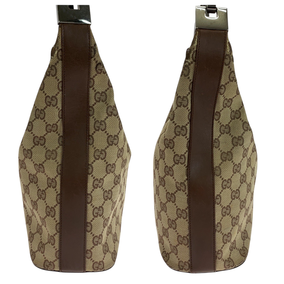 18974
GUCCI グッチ ベージュ ブラウン シルバー金具 GGキャンバス 001 3814 ショルダーバッグ 肩掛け  レディース AB20