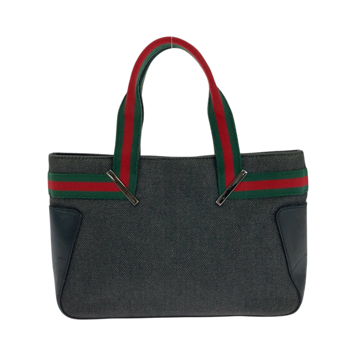 18975
GUCCI グッチ シェリーライン ブラック レッド グリーン シルバー金具 キャンバス 28984 トートバッグ ハンドバッグ  メンズ ABP34