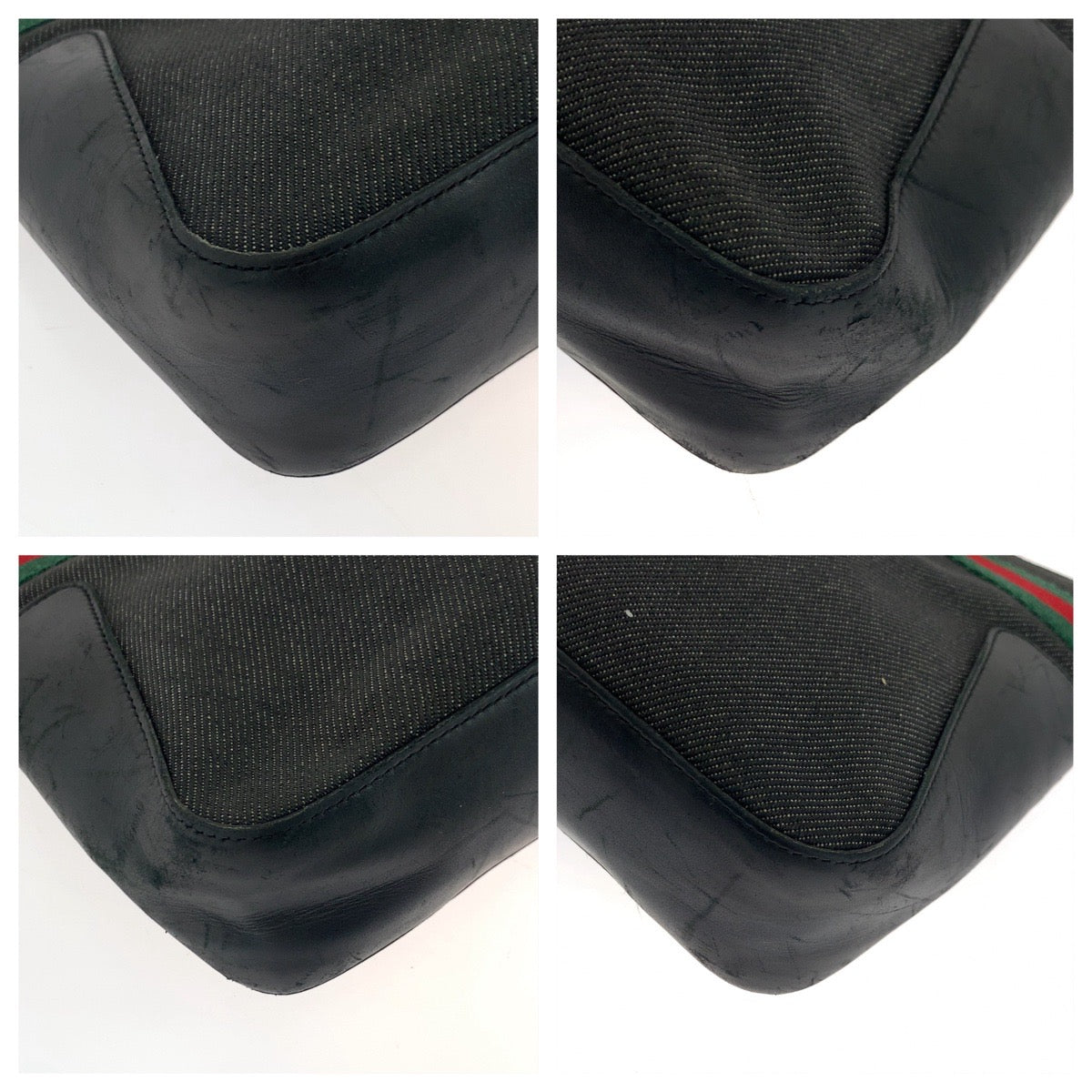 18975
GUCCI グッチ シェリーライン ブラック レッド グリーン シルバー金具 キャンバス 28984 トートバッグ ハンドバッグ  メンズ ABP34