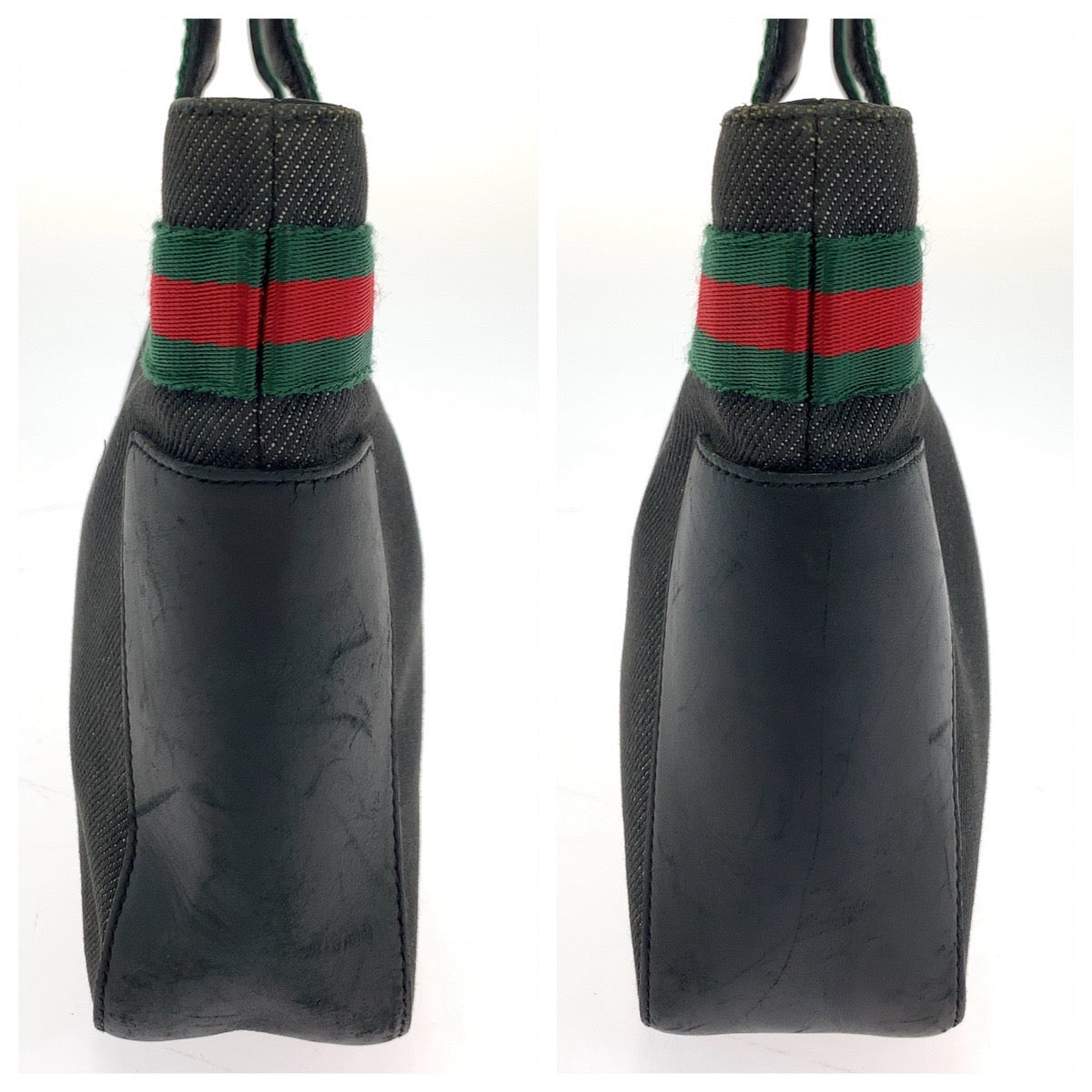 18975
GUCCI グッチ シェリーライン ブラック レッド グリーン シルバー金具 キャンバス 28984 トートバッグ ハンドバッグ  メンズ ABP34