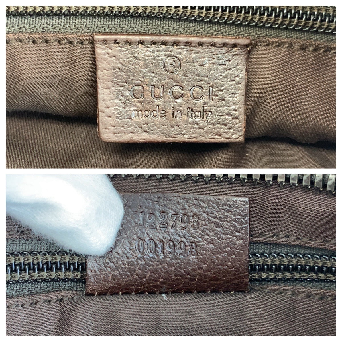 18977
GUCCI グッチ ベージュ ブラウン シルバー金具 GGキャンバス / レザー 122793 ショルダーバッグ ポシェット  レディース AB24