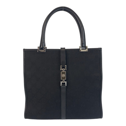 18978
GUCCI グッチ ジャッキー ブラック 黒 シルバー金具 GGキャンバス / レザー 002 1065 ハンドバッグ トートバッグ レディース A48
