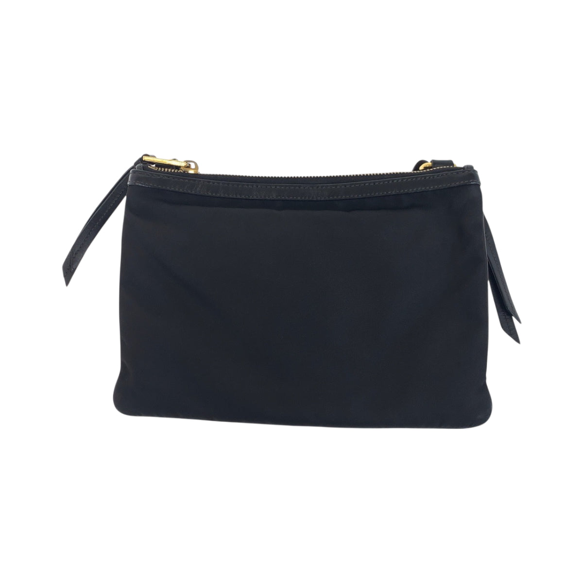 18980
PRADA プラダ テスート ロゴ ブラック 黒 ゴールド金具 ナイロン 1BH046 ショルダーバッグ ポシェット  レディース ABP57