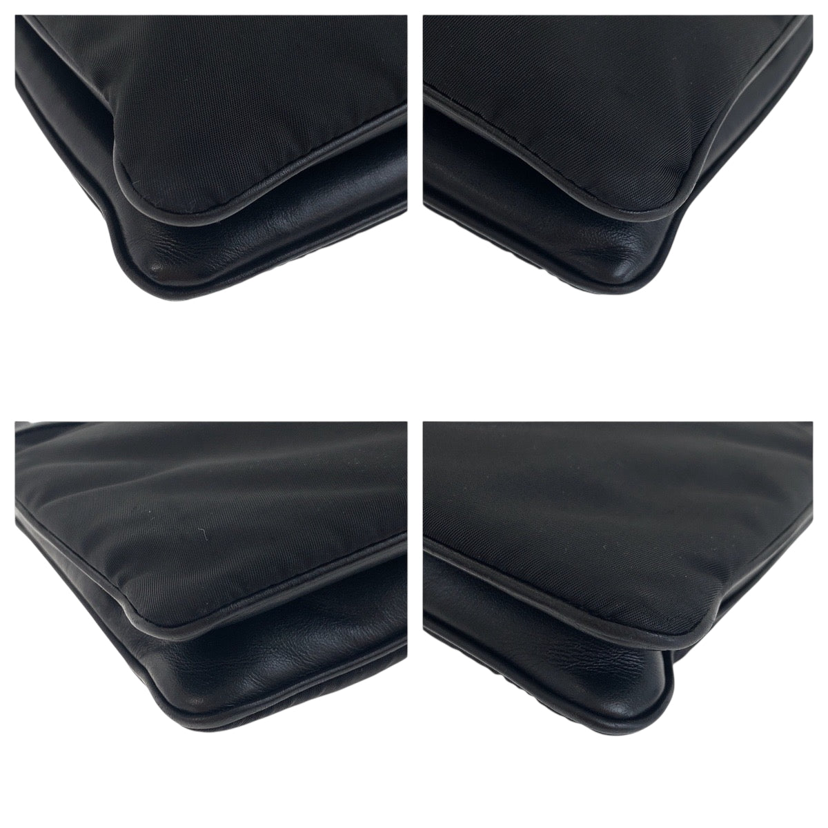 18980
PRADA プラダ テスート ロゴ ブラック 黒 ゴールド金具 ナイロン 1BH046 ショルダーバッグ ポシェット  レディース ABP57