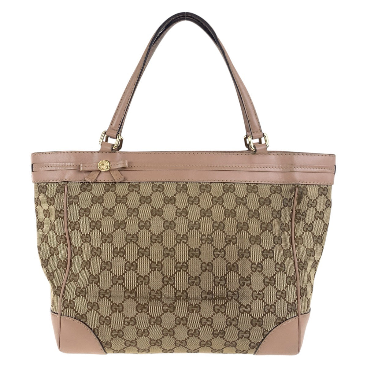 18981
GUCCI グッチ プリンシー ピンク ブラウン ゴールド金具 GGキャンバス / レザー 257061 トートバッグ ショルダーバッグ  レディース B20