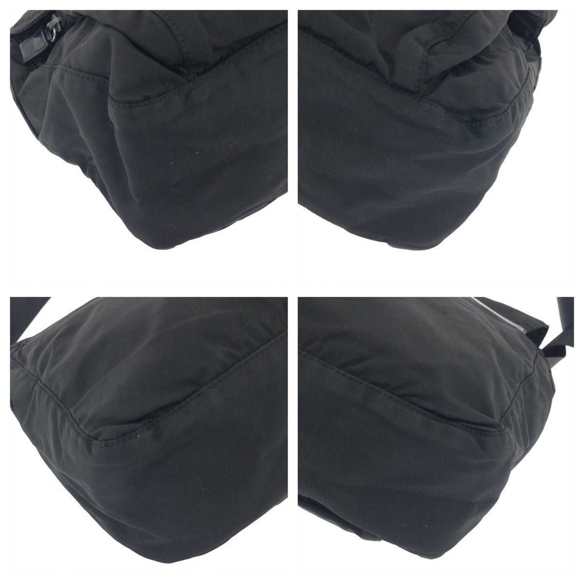 18983
PRADA プラダ テスート 三角ロゴプレート ブラック 黒 シルバー金具 ナイロン ショルダーバッグ ポシェット  メンズ ABP36