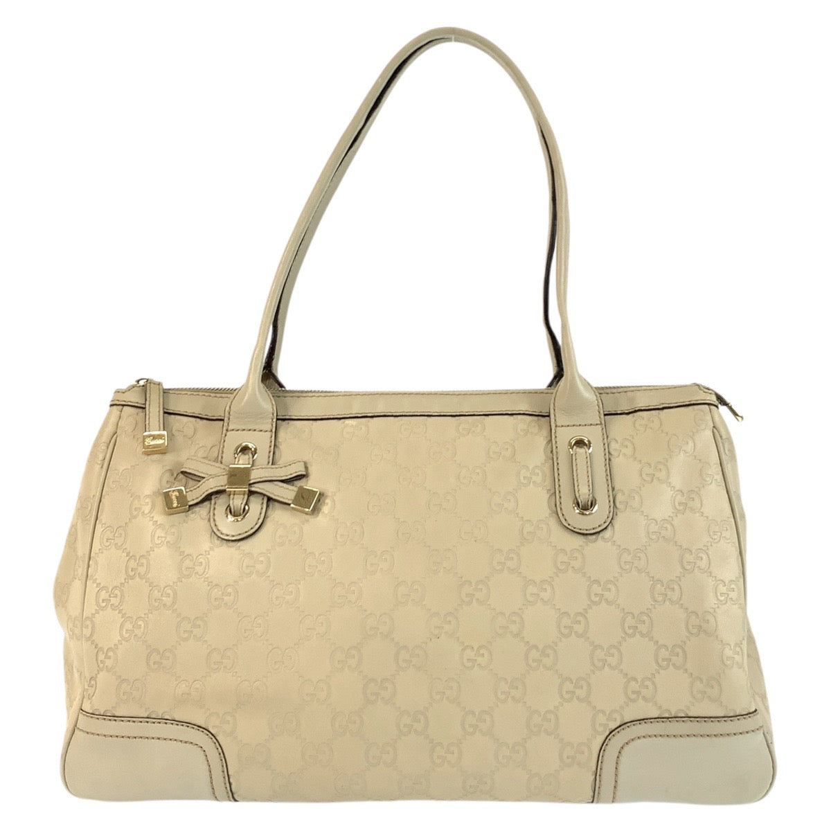 18984
GUCCI Guccissima Princy Beige Gold Hardware Leather 177052 Tote Bag Shoulder Bag Women's AB34