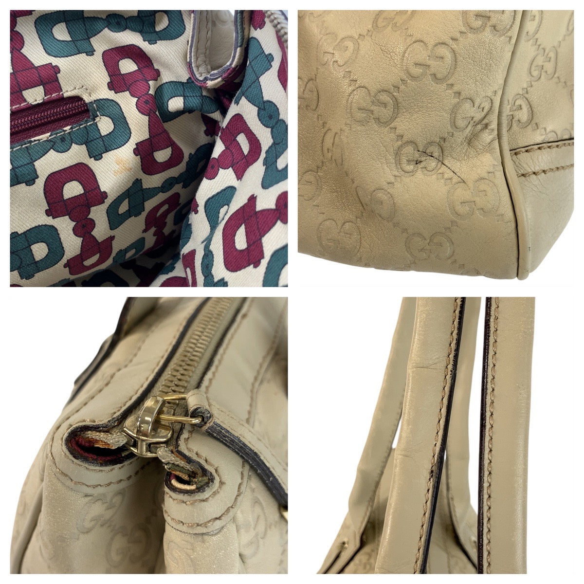 18984
GUCCI Guccissima Princy Beige Gold Hardware Leather 177052 Tote Bag Shoulder Bag Women's AB34