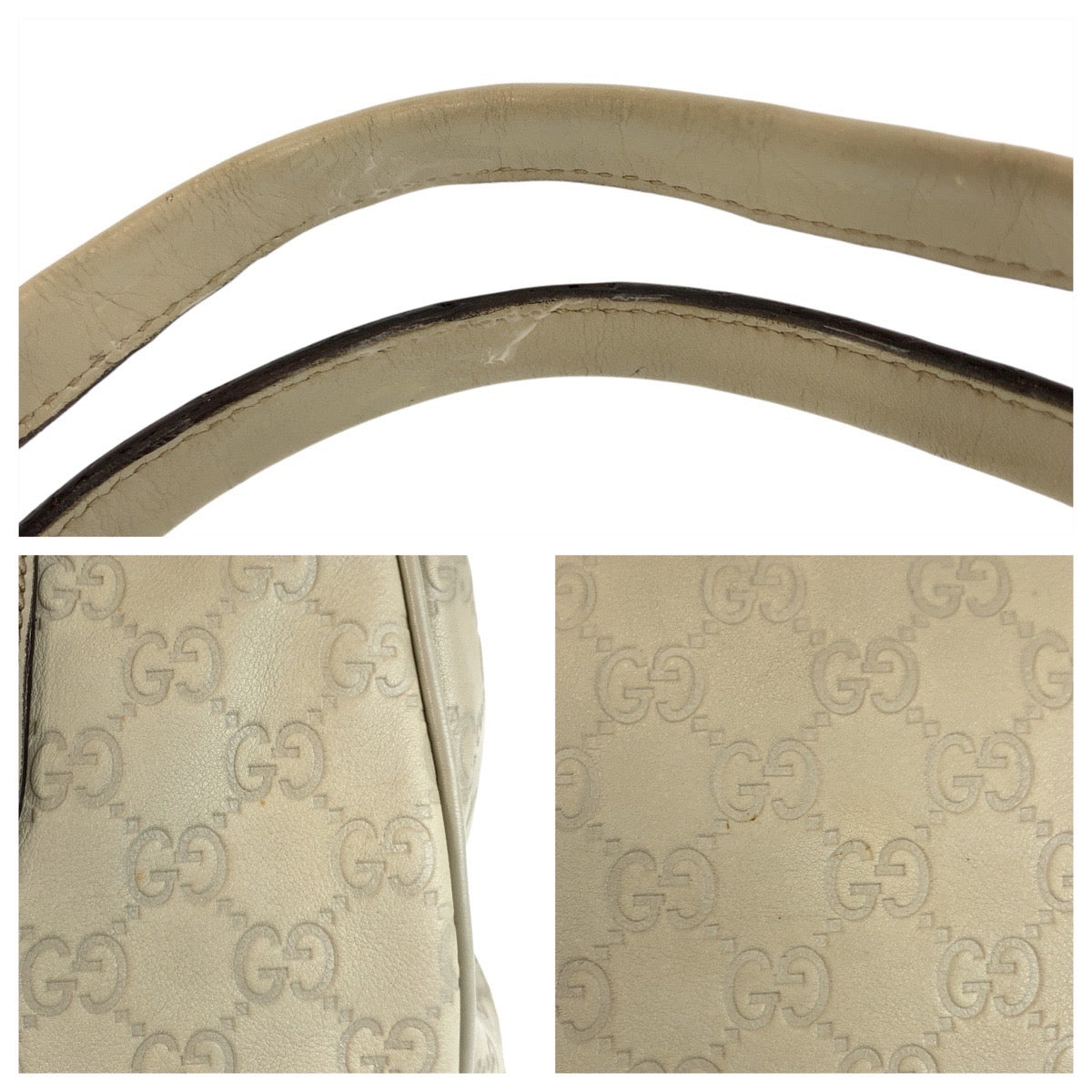 18984
GUCCI Guccissima Princy Beige Gold Hardware Leather 177052 Tote Bag Shoulder Bag Women's AB34