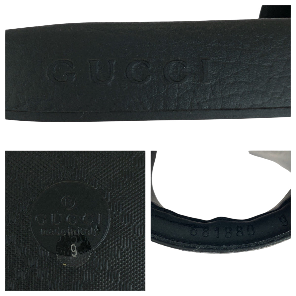 18994
GUCCI グッチ スライドサンダル サイズ9 ブラック ラバー 681880 サンダル スライド  メンズ N40
