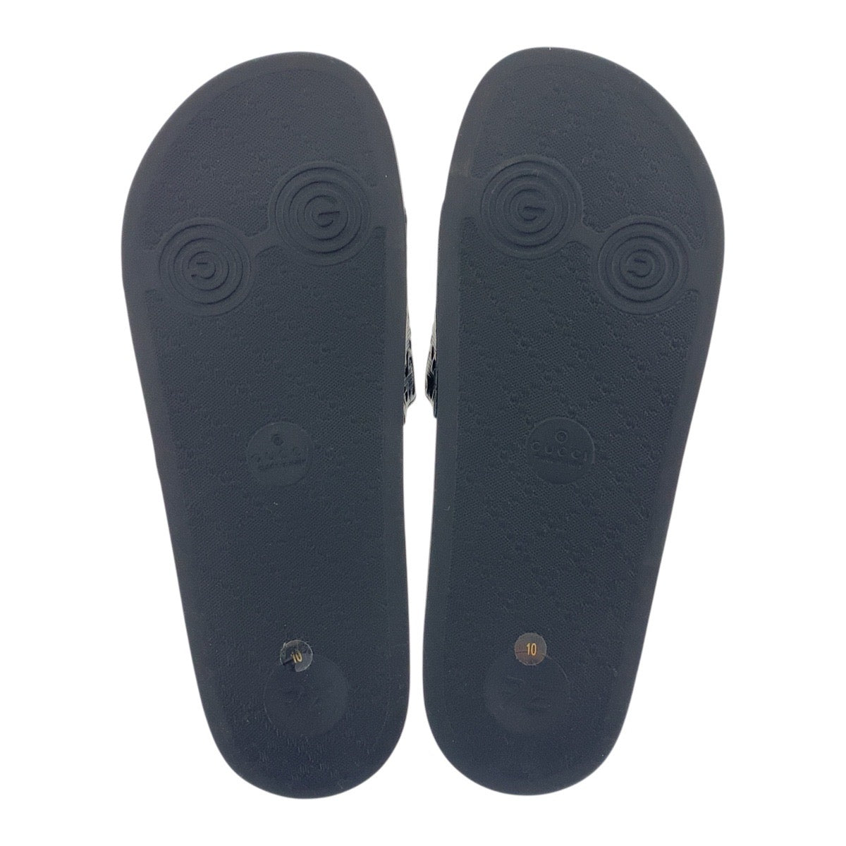 18995
GUCCI グッチ 10/29cm ブラック ラバー サンダル ラバーサンダル  メンズ N38