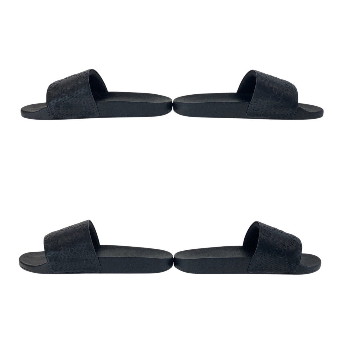18995
GUCCI グッチ 10/29cm ブラック ラバー サンダル ラバーサンダル  メンズ N38