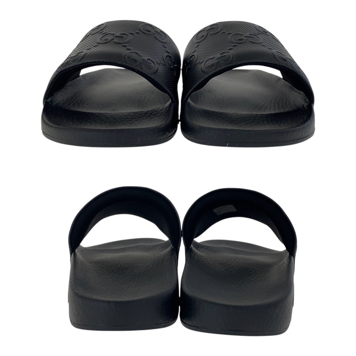 18995
GUCCI グッチ 10/29cm ブラック ラバー サンダル ラバーサンダル  メンズ N38