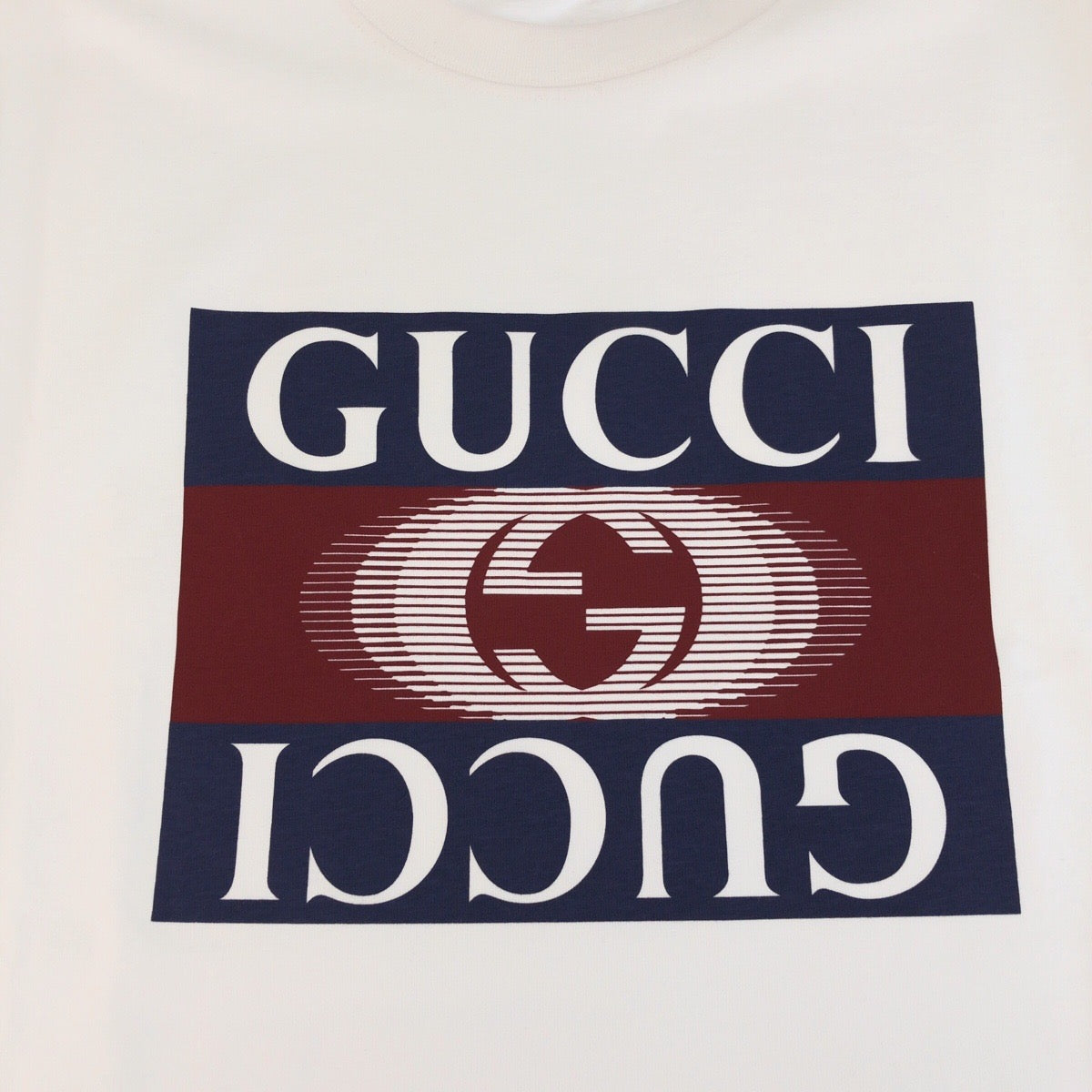18996
GUCCI グッチ サバト デ サルノ ホワイト マルチカラー コットン 796395 半袖Ｔシャツ メンズ N50