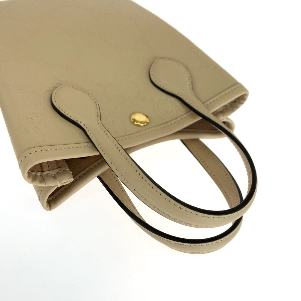18998
GUCCI グッチ グッチシマ ベージュ ゴールド金具 レザー 790133 ショルダーバッグ ハンドバッグ トートバッグ 2way  レディース