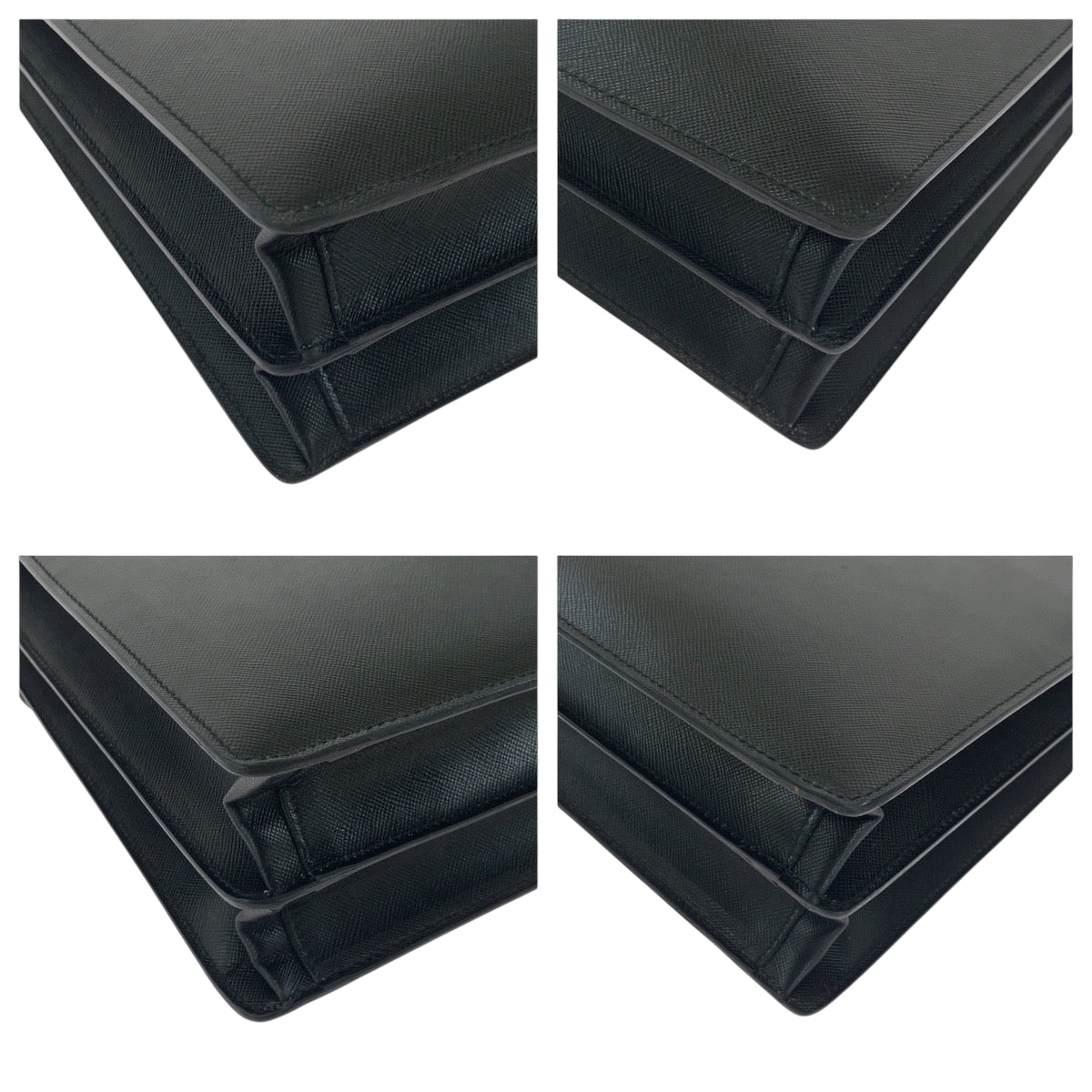 19007
PRADA プラダ サフィアーノ ロゴ ブラック 黒 シルバー金具 レザー ビジネスバッグ ハンドバッグ  メンズ ABP38