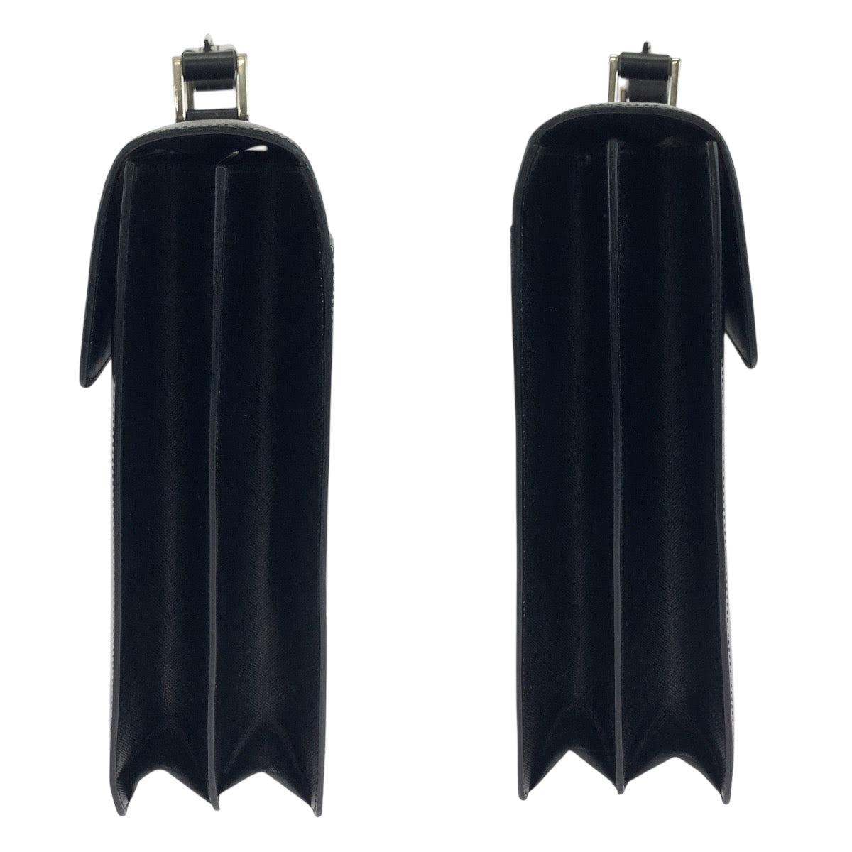 19007
PRADA プラダ サフィアーノ ロゴ ブラック 黒 シルバー金具 レザー ビジネスバッグ ハンドバッグ  メンズ ABP38