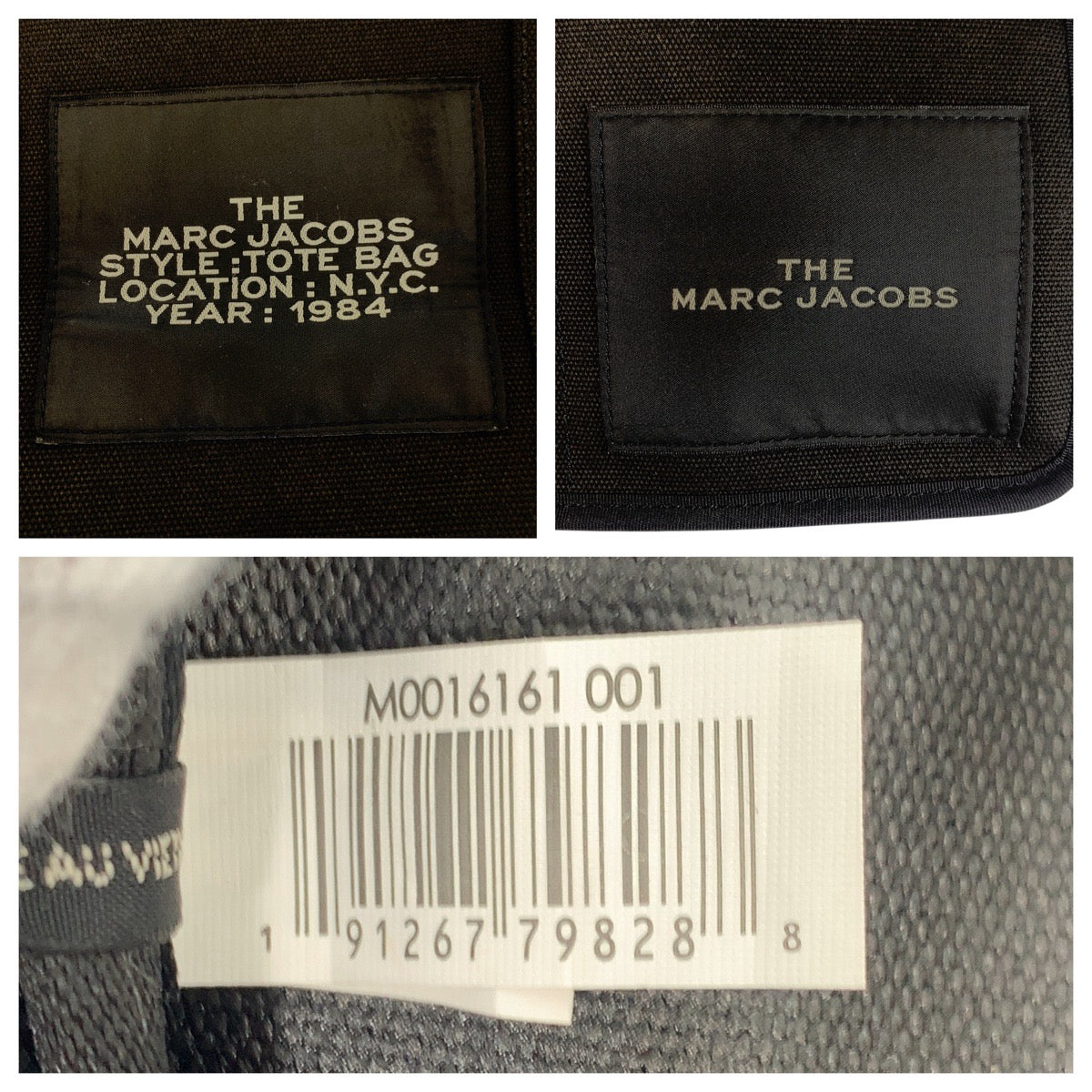 19008
MARC JACOBS マークジェイコブス ブラック 黒 コットン M0016161 トートバッグ  レディース ABP17