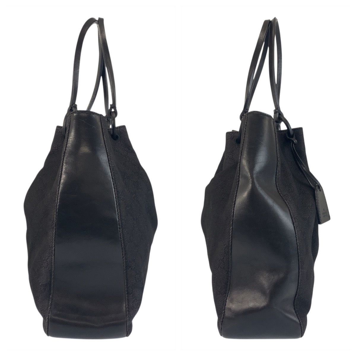19010
GUCCI グッチ ブラック 黒 GGキャンバス / レザー 101920 トートバッグ ショルダーバッグ  レディース ABP31