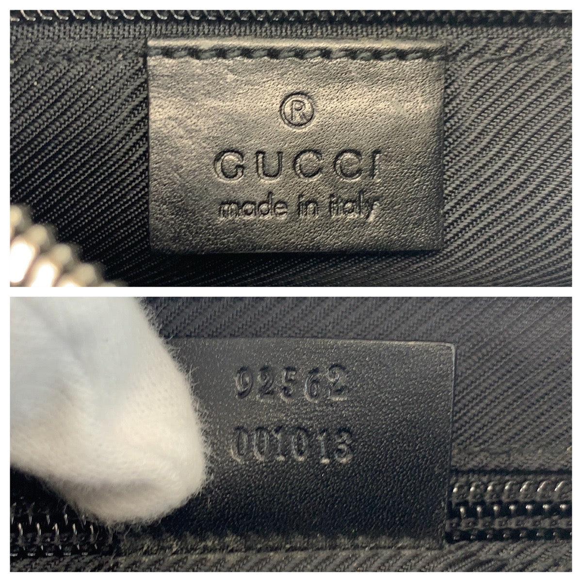 19020
GUCCI グッチ ブラック 黒 シルバー金具 ナイロン / レザー 92562 ショルダーバッグ ポシェット  レディース A31