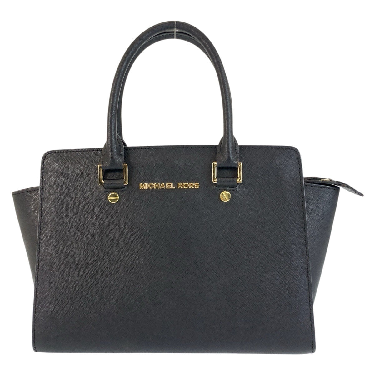 19024
Michael Kors マイケルコース セルマ ブラック 黒 ゴールド金具 レザー 30S5GCYS1L ハンドバッグ レディース AB8
