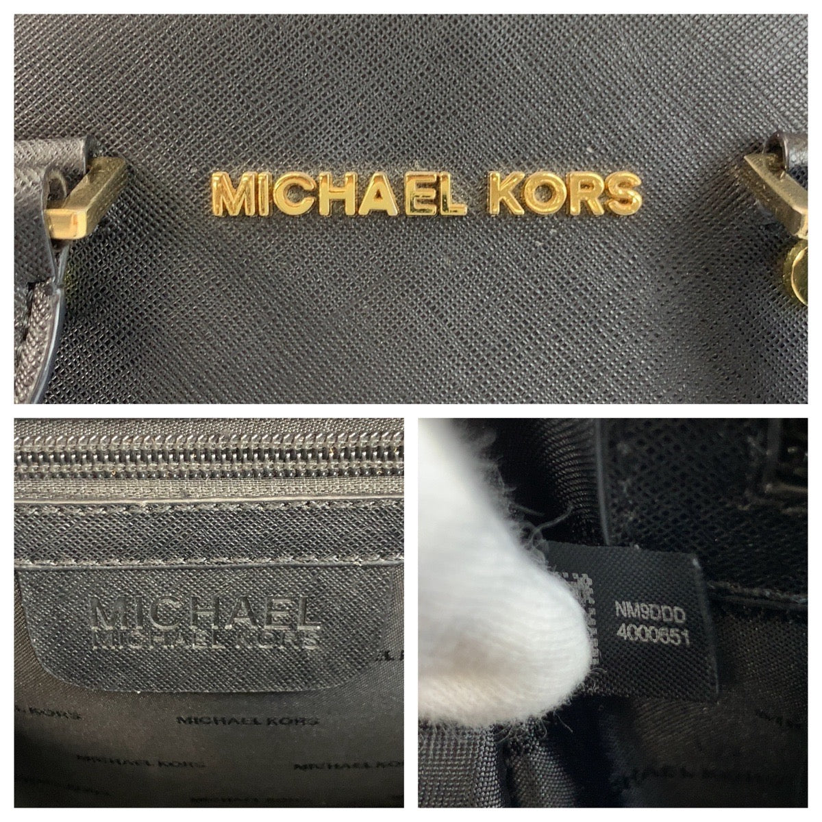 19024
Michael Kors マイケルコース セルマ ブラック 黒 ゴールド金具 レザー 30S5GCYS1L ハンドバッグ レディース AB8