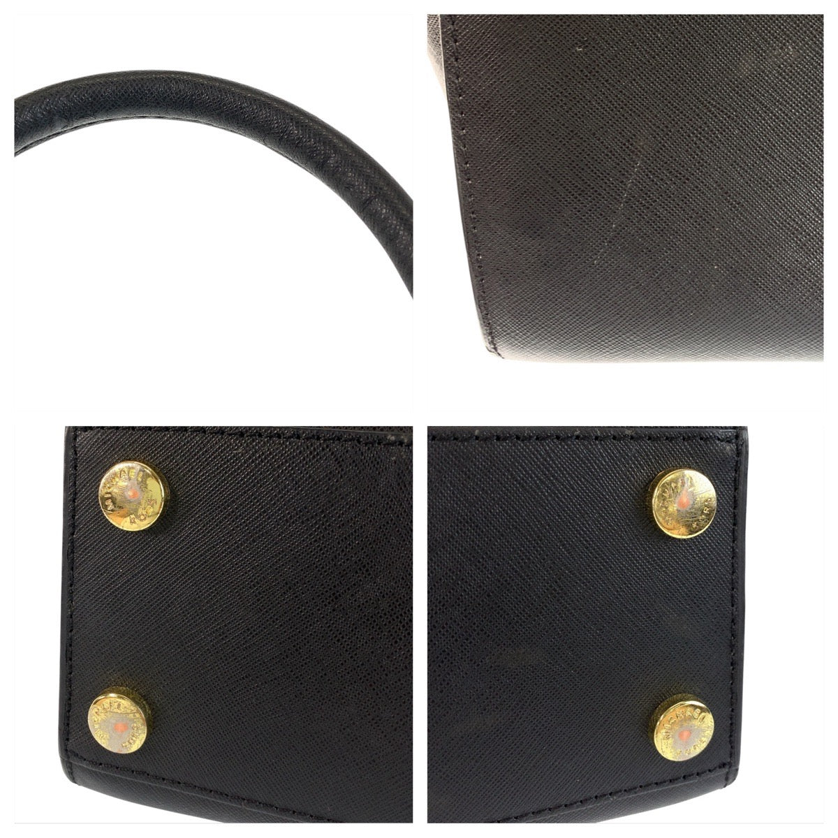 19024
Michael Kors マイケルコース セルマ ブラック 黒 ゴールド金具 レザー 30S5GCYS1L ハンドバッグ レディース AB8