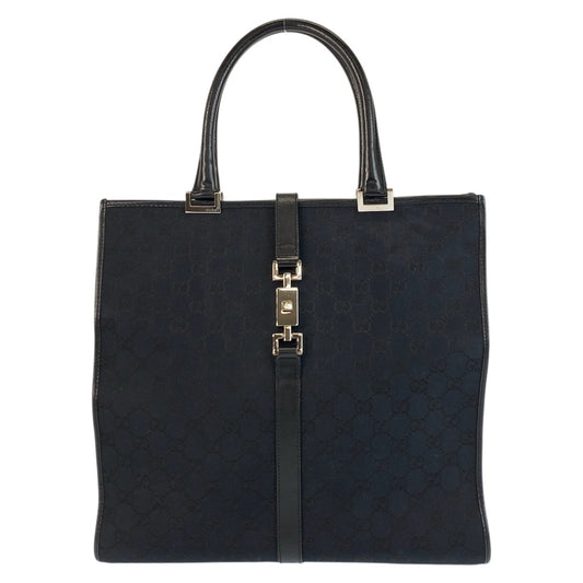 19025
GUCCI グッチ ジャッキー ブラック 黒 シルバー金具 GGキャンバス / レザー 002 1064 トートバッグ ハンドバッグ レディース ABP43