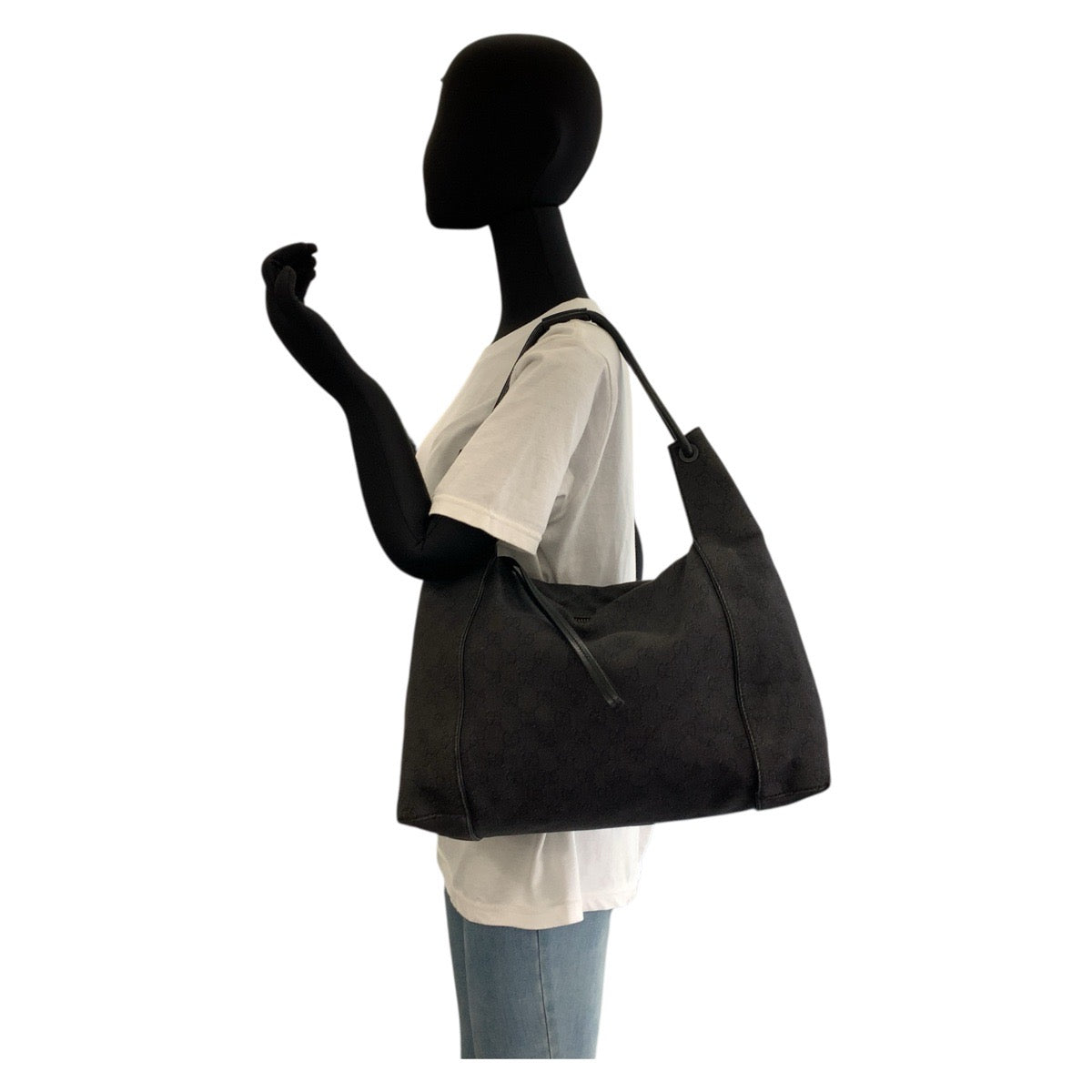 19036
GUCCI グッチ ブラック 黒 GGキャンバス / レザー 101292 ショルダーバッグ  レディース ABP34