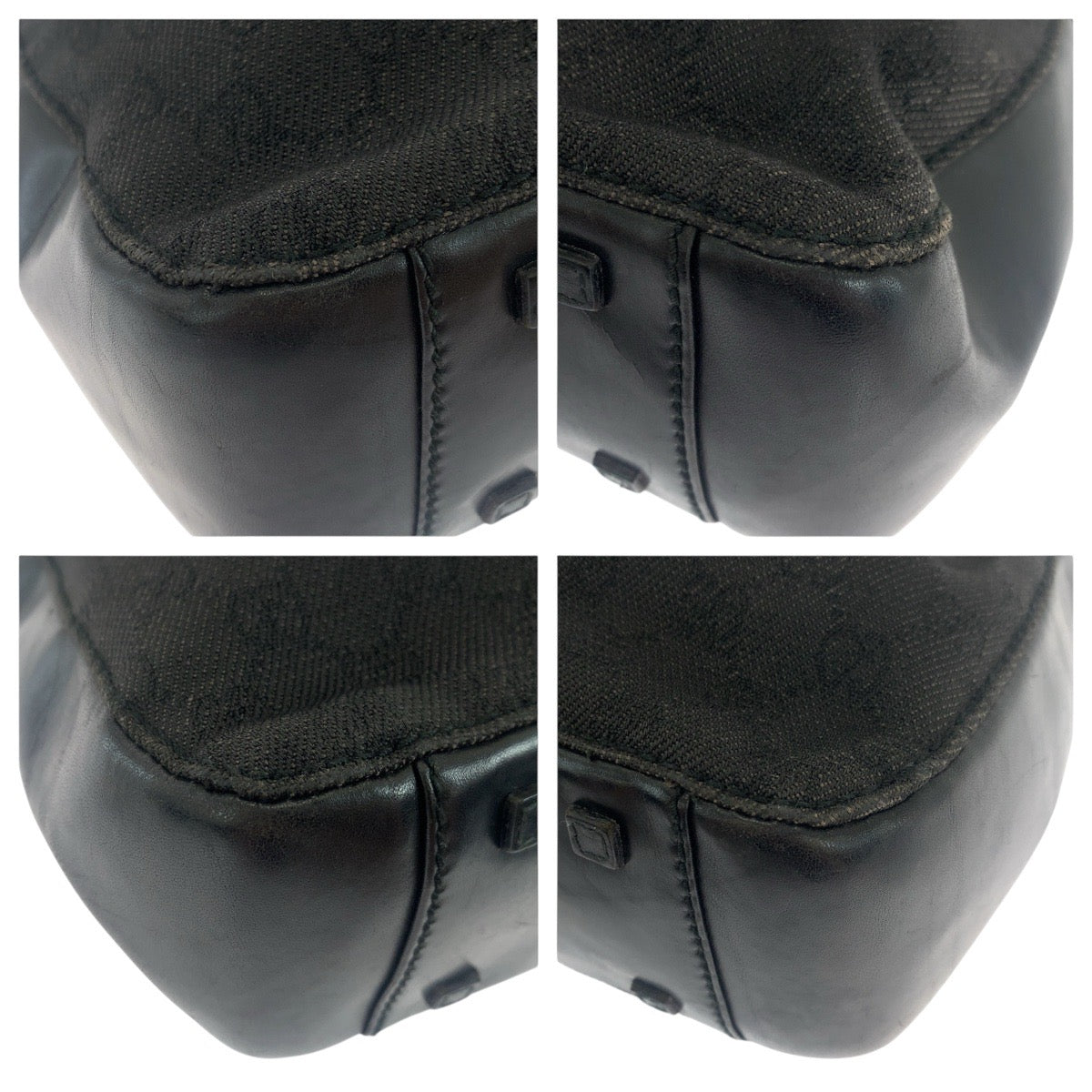 19038
GUCCI グッチ ブラック 黒  GGキャンバス / レザー 101919 トートバッグ ショルダーバッグ  レディース AB29